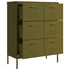 Lady Jillian -  Drawer Cabinet Olive Green 80x35x101,5 cm Steel